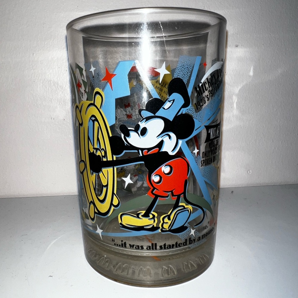 McDonald’s Steamboat Willie/Mickey Mouse Collectors Glass